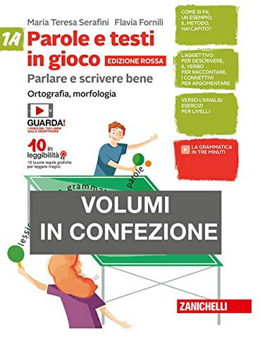 Parole e testi in gioco- Edizione Rossa. Confezione Volume 1A + 1B + Quaderno