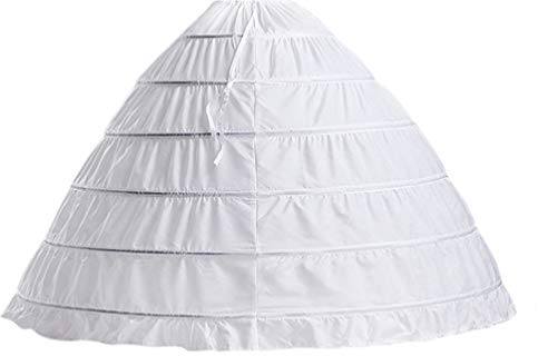 PRETYZOOM Reifrock für Damen mit 6 Reifen, Unterrock für Ballkleid, Hochzeitskleid