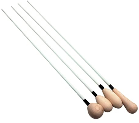 TUOREN Taktstock für Dirigentenorchester, 38,1 cm, mit Massivholzgriff, 4 Stück