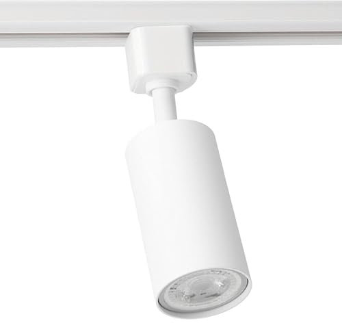 EDO Faretto a Binario Sistema MEVA PRO Spot Sistemi di Illuminazione 50 W Orientabile Spot GU10 Binario Monofase per Soffitto Plafoniera Faretto Alimentazione per Binario Bianco