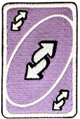Patch Lila Spielkarte Reverse Karte zum Aufbügeln 7,8 x 5,1 cm | Aufnäher Applikation Bügelbild