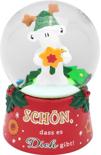 Sheepworld Traumkugel Motiv Gibt | Schneekugel, Glas, Höhe 6,5 cm, Polyresin, Motivdruck | Geschenk Winter, Weihnachten, Nikolaus | 51142