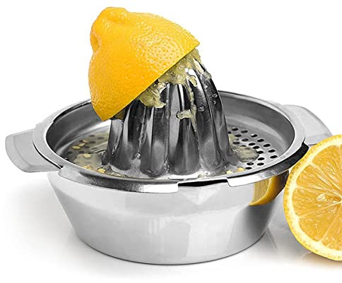 Frucht Zitrus Saftpresse Lemon Saftpresse Zitronenpresse mit Behälter 300ml, Mehrzweck-Hand-Entsafter Werkzeug