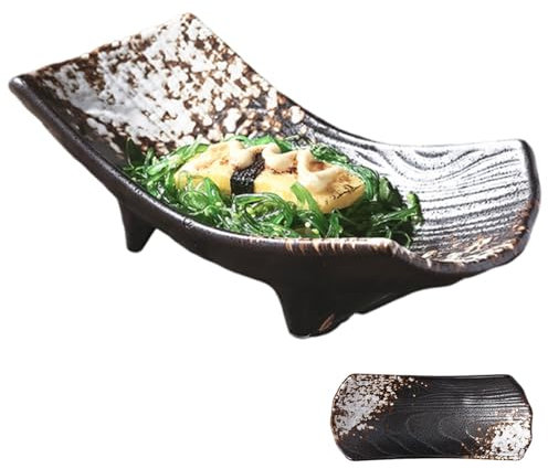 Assiette à sushi en céramique, plateau de service de snacks japonais, assiette à sushi sashimi for restauration, table à manger, cuisine