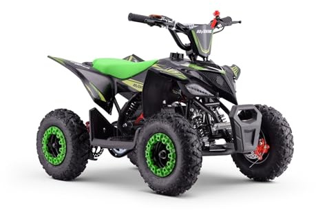 MINIQUAD Benzina 49CC per bambini, RATTE-R6-BN, Verde, bambini dai 4 ai 10 anni