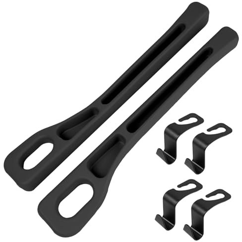 Flintronic 2 Stück Aufbewahrungsbox für Autositze, Autositz Lückenfüller, mit 4 Lagerung Haken, Universal Car Seat Gap Filler, Autositz Spaltfüller, für Auto SUV, LKW, Autozubehör Innenraum(Schwarz)