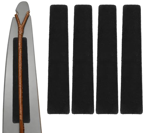 Sinbana 4pcs Archery Bow String Silencers, Premium Limb Silencing Bowstring Silencers with Self-Adhesive Backing for Recurve Long & Compound Bow String Silencing Hunting Arrow Accessories
