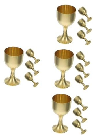 Gatuida 4 Set Bicchiere in Rame Vintage Decorativo Per Prima Comunione Bicchiere Con Gambe in Rame Resistente E Facile Da Pulire Elegante Coppa Cerimoniale Per Feste E 4 Pezzi*4