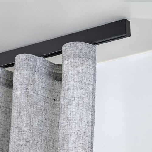 Binario Tenda a Onda su Misura in Alluminio, Scorrevole Passo 8, Montaggio a Soffitto o Parete, Sistema Professionale Made in Italy