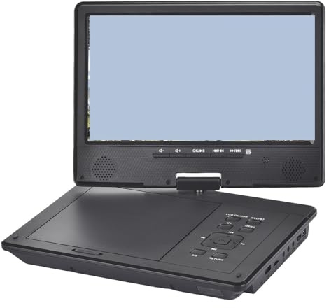 12-tums mobil DVD-spelare med hög upplösning, trådlös Bluetooth-kompatibel spelare, bärbar