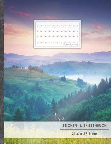 Zeichen- & Skizzenbuch: DIN A4 • 100+ Seiten, Softcover, Register, „Wanderschaft“ • Original #GoodMemos Blanko Heft • Perfekt als Zeichenheft, Sketchbook, Handlettering