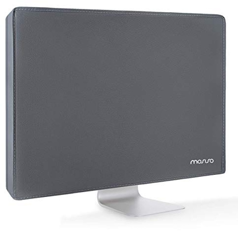 MOSISO Monitor Dust Cover 26,27,28,29 inch LCD/LED/HD Case, Space Gray | Anti-Static Dustproof Leopard Grain Computer Screen Protective Sleeve Compatible with iMac 27, 26-29 inch PC,Desktop and TV