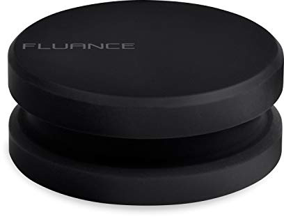Fluance HiFi Vinyl Record Weight Stabilizer High Mass 760 gram Steel LP Disc Turntable Accessory with Antiresonance Rubberized Coating and Protective Velvet Pad for Vibration Damping (RW03)