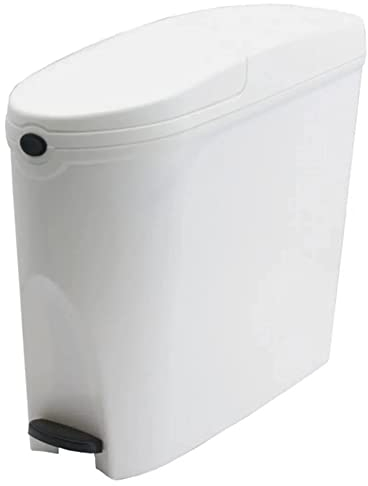 SUPAWASH-PRO Sanitary Bin 20L Slimline Washrooms Toilets Hygienic Disposal Pedal Container Bins for Female Ladies And Baby Hygiene Products - 20 litres White