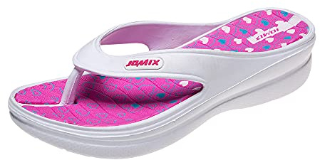 JOMIX Chanclas Mujer Verano con Flores Sandalias de Dedo Mujer con Cuña Playa Piscina Mar