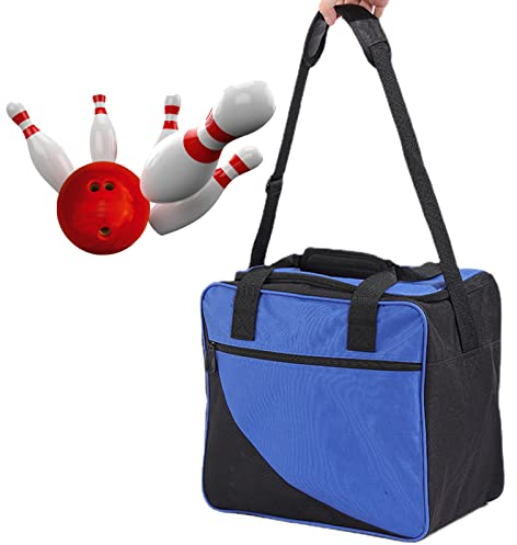 Aufbewahrungstasche Balling Bag,Bowling-Tasche aus Oxford-Stoff mit Schulterriemen - Bewahren Sie Ihre gesamte Bowlingausrüstung auf, einschließlich 1 10-Pin-Bowlingkugel, Schuhe (bis Größe 15 Fulenyi