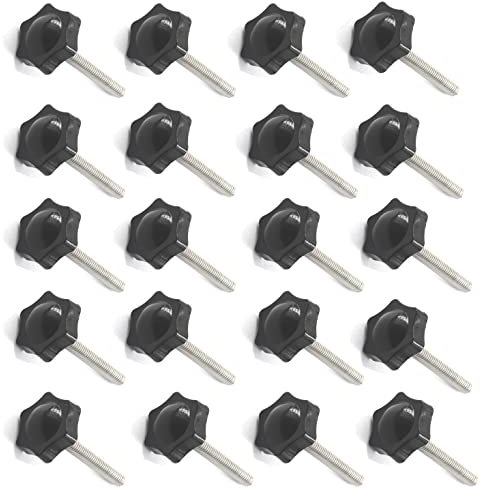 20 Stück M5 x 30 mm Edelstahlgewinde Ersatz-Stern-Handknauf Anziehen Rändelschraube Handfestziehknopf Schraube