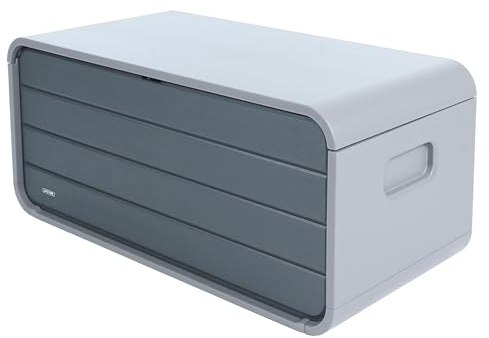 LIFETIME - Armario exterior impermeable, 147x72x64 cm, 515 litros, Arcón almacenamiento rectangular, Protección UV, Banco almacenaje, Baúl juguetes grande, Mueble terraza, Armarios de jardín (92313)