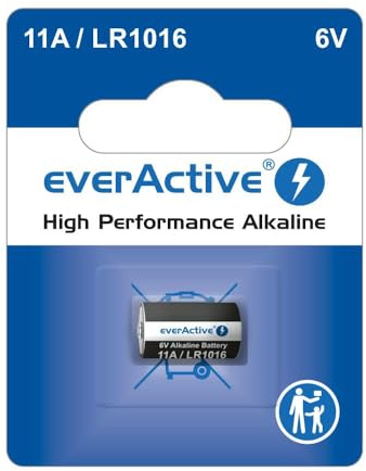 everActive 11 A/LR1016/MN11 fjärrkontrollbatteri för bil 6 V, alkaliskt batteri, lång hållbarhet, 1 styck blisterförpackning