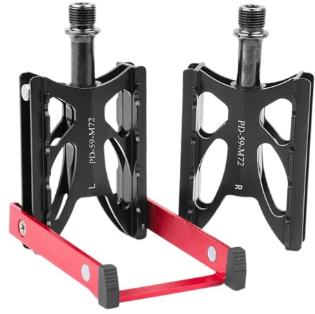 Baoblaze Pédales de Vélos Pliantes avec Béquille de Support, Réparation de Pédales de Vélo de Route