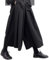 Hakama Samurai-Hose für Herren, lockerer Schnitt, Gothic, dunkler Stil, weites Bein, Schwarz (XL Schwarz)