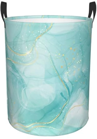 Cesto De Ropa Sucia Mármol Azul Cesto Para La Colada Elegante Cestos De Lavandería Práctica Cesta Cubo De Ropa Sucia Para Lavadero Juguetes 40X50Cm