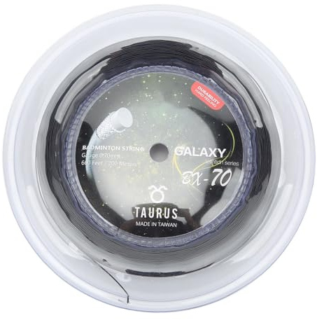 SustVita Cuerda para Raqueta de bádminton Nailon de Alta Elasticidad, tensión de 22 a 28 Libras, Cuerda de bádminton de 0,7 mm en un Carrete de 200 m para reparación de (Negra)