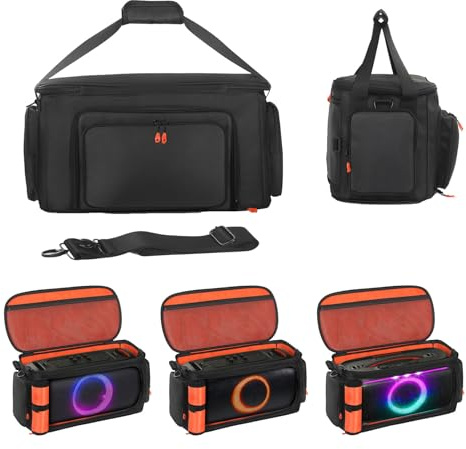SZZCNOX Bärväska för JBL PartyBox On-The-Go 2/2 Plus bärbar högtalare, resväska förvaringsväska kompatibel med JBL PartyBox On-The-Go Essential Party Högtalare (endast väska)
