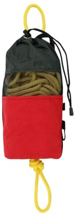 KIOALXZ Bolsa para lanzar cuerdas, ligera y versátil, ideal para actividades al aire libre kayak, navegación, rafting, pesca en hielo, natación y, Rojo