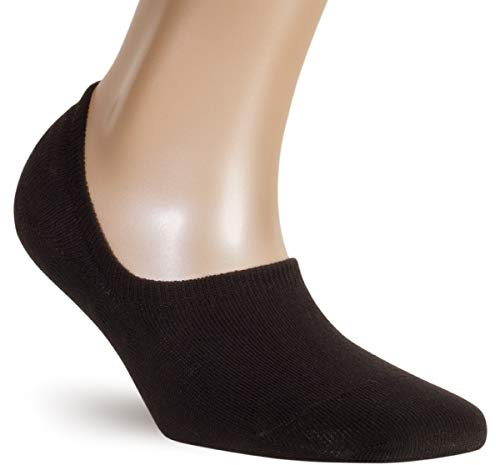 ALL ABOUT SOCKS Calzini Invisibili da Uomo e Donna Neri 47-50 – ANTISCIVOLO – Calzini per Sneakers PREMIUM – Senza Cuciture in Punta (5 Paia)