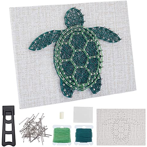 WEBEEDY 3D String Art Kit DIY Sea Turtle String Arts and Crafts Kit for Adults Beginners, Include All Necessary Accessories and Frame, Christmas Wall Decorations Unique Turtle Gift for Women