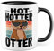 Otter Tasse Tier Geschenkidee Wortwitz Kaffeetasse mit lustigen Spruch Geschenk für Kollege Kaffeebecher Kollegin Becher (Weiß & Schwarz)