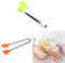 Mini Hand Tongs, 2 Pcs Stainless Steel Food Tongs with Skid-Proof Silicone Tips, Perfect for Ice Cubes, Sugar, and Kitchen Use