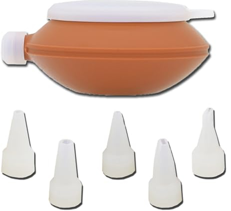 Eruceky Creme-Düse Spritzbeutel, Große Silikon-Macaron-Form, Makronen-Backform, Gebäck, Creme für Dessert-Backen mit 5 Spitzen in verschiedenen Formen