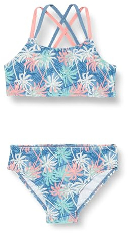 Playshoes Mädchen UV-Schutz Bikini Badeanzug Schwimmanzug Badebekleidung, Palmen, 158/164