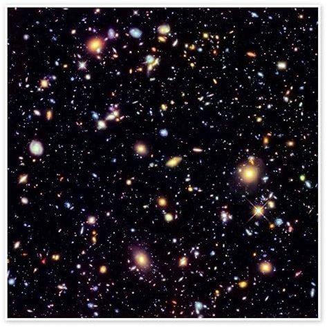Hubble Extreme Deep Field Poster von NASA 50 x 50 cm Schwarz Wandbilder Wanddeko