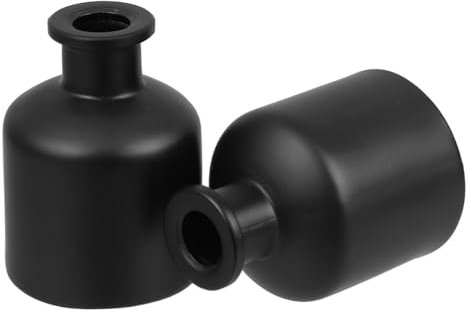 Ipetboom 2Piezas Botellas Difusoras de Vidrio Recargables Tarros Cilíndricos para Aromaterapia Frascos Elegantes para Aceites Esenciales y Ambientadores
