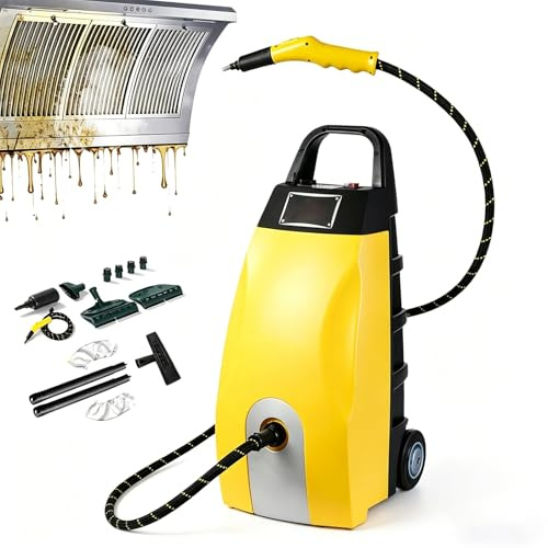 Professionell Kommersiell Ångtvätt, 3000w Kraftig Högtemperaturångmaskin Med 3,5l Stor Tank Justerbart Tryck Trippelsäkerhet 20s Uppvärmning För Hem, Kök, Bil Industriell Rengöring