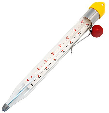 Silicone Gold SG3048 Thermomètre à Sucre en Acrylique Blanc 20 x 8 x 3 cm