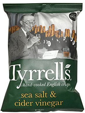 Tyrells Cider Vinegar Chips 40 g (Pack of 24)