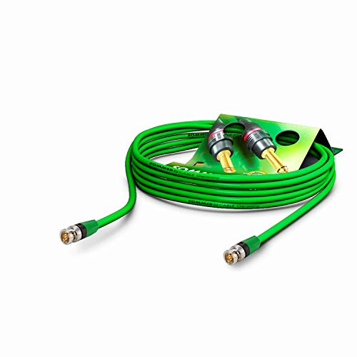 Sommer Cable Video-Patchkabel 6G-SDI / 4K SC-Vector 0.8/3.7, BNC/BNC NBNC75BLP9X NEUTRIK Grün (20m)
