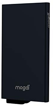 mogdi Premium Kartenetui, RFID/NFC Blocker, für 4-6 Karten, hochwertiges Aluminium, Portmonee für Herren, ideal für Business, Geldbörse oder als Reise Protector, Kreditkartenhalter (Schwarz)