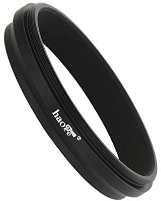 Haoge LAR-X52B Lens Filter Adapter Ring for Fujifilm X100VI Fuji FinePix X100V Camera fit 49mm UV CPL ND Filter Lens Cap Replace Fujifilm AR-X100 Black