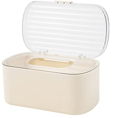 Yinghesheng Baby Feuchttücher Box, Feuchttücher Aufbewahrungsbox, Toilettenpapier Box, Taschentuchspender, Serviettenbox mit Deckel, Taschentuchhalter, Feuchttuchbox für Zuhause, Büro,Beige