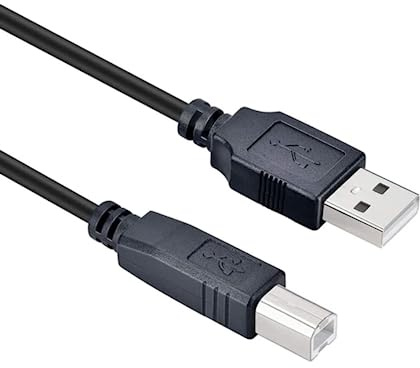 RUITEXUN Câble d'imprimante USB A vers B, 1 m, câble USB B 2.0 haute vitesse pour HP, Canon, Dell, Epson, Lexmark, Xerox et plus encore
