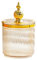 Fonowx Scatola porta cotton fioc Porta batuffoli di cotone Dispenser Custodia per attrezzi per trucco Contenitore per dischetti rotondi in cotone con, Ambra