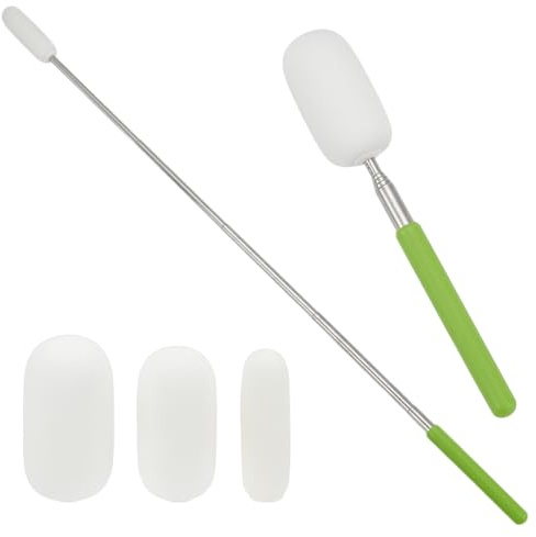 UNICRAFTALE 4 piezas 4 estilos 23cm esponja telescópica taza cepillo cerámica espuma sello cerámica arcilla cerámica esponja esponja con mango largo herramienta de cerámica para cerámica arcilla