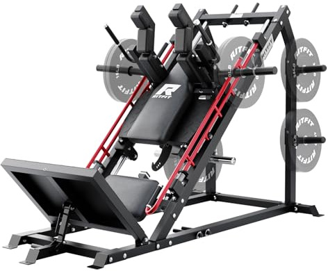 RitFit Gazelle Pro 3 in 1 Leg Press and Hack Squat Machine - High-Tensile Steel Leg Press Machine, 2000lbs Capacity, Adjustable Angles with Weight Storage