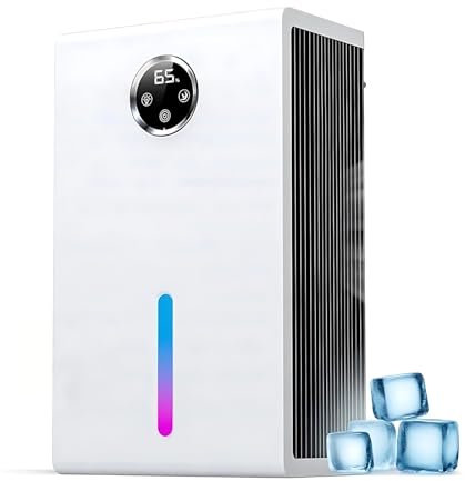 Deumidificatore casa 2800ML,Olubfdh Desmidificatore Elettrico Ultra-Silenzioso (≤32 dB),Atmosfera 7 LED Touch,Spegnimento Automatico, Dispositivo Portatile per Spogliatoio,Bagno,Camera da