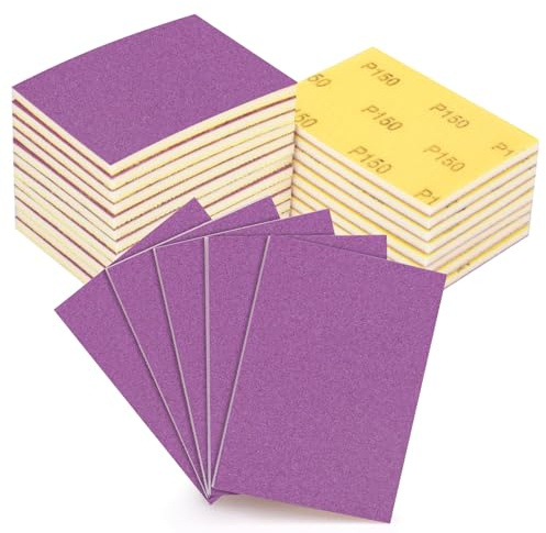 20 Pcs Sanding Sponge Set, 150 Grit Sanding Pads Flexible Foam Hand Sanding Block